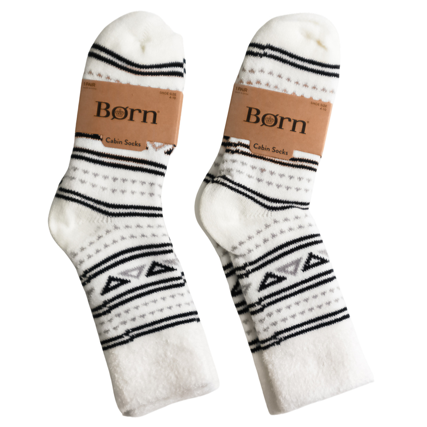 Born Cabin Socks for Women White Black Gray Cozy Soft Size 4-10 New