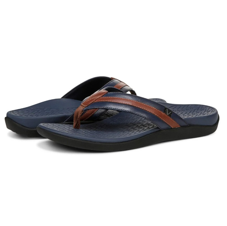 NEW Vionic Men’s Tide II Toe Post Sandal, Black