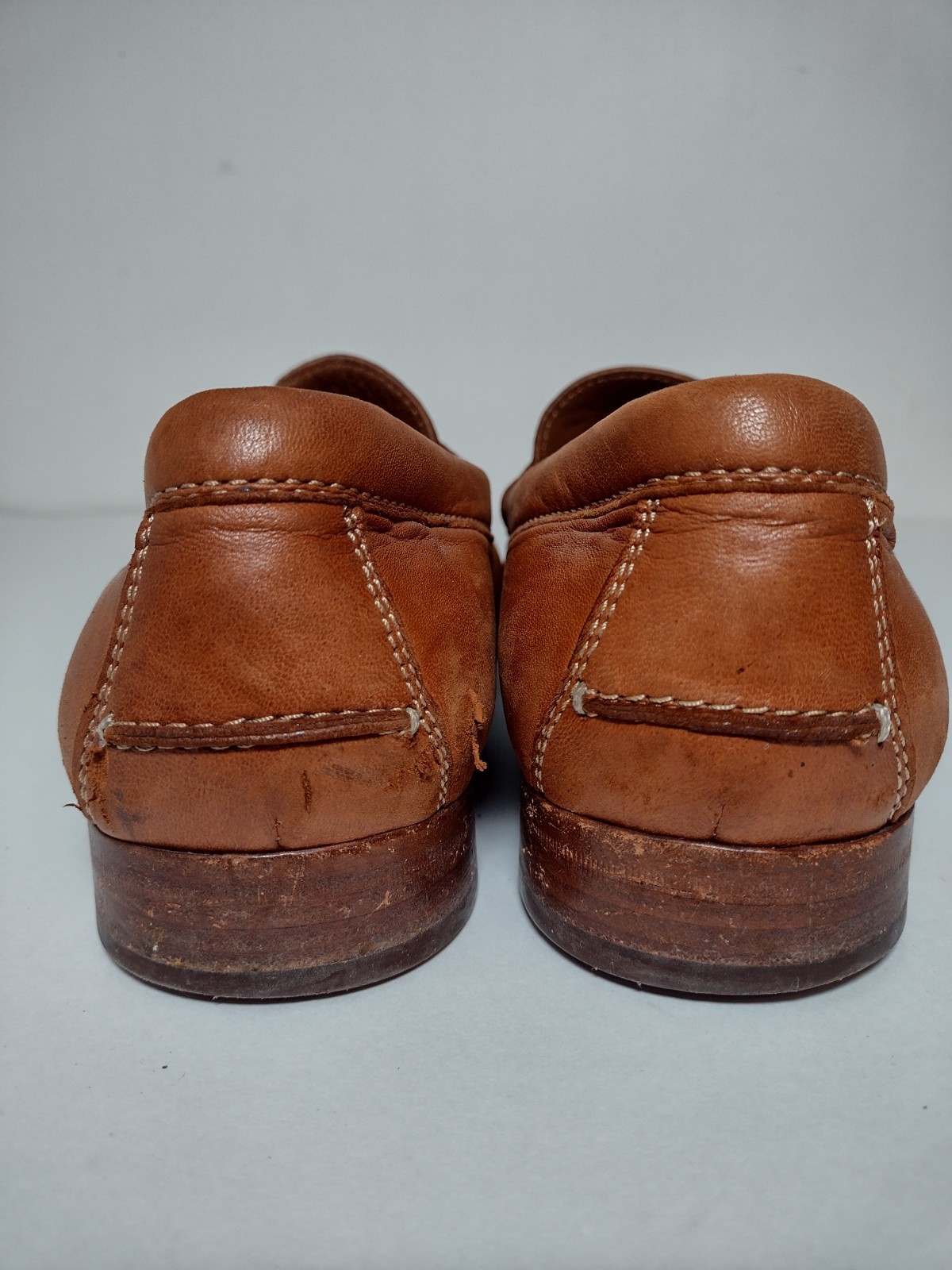 Trask Tan Leather Penny Loafers – Men Size (9.1/2)