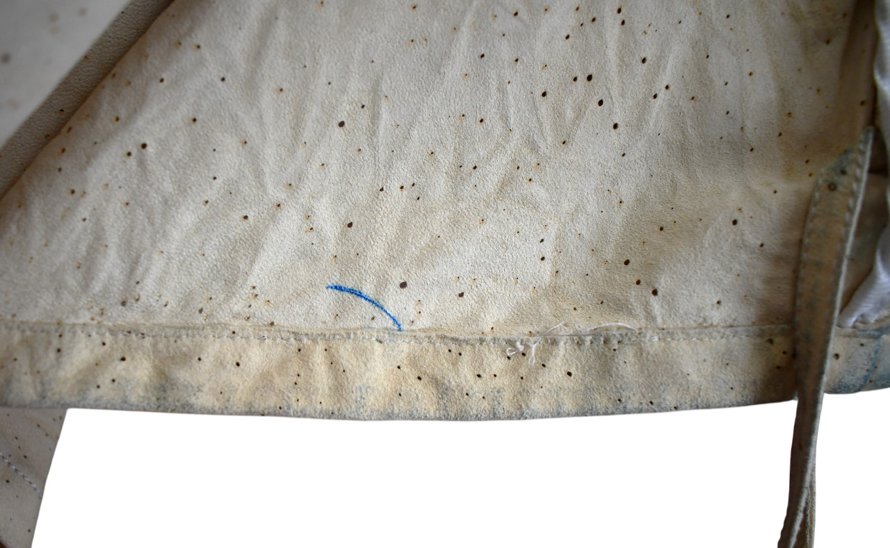 ANN DEMEULEMEESTER Cream PERFORATED LEATHER Women’s Jacket 36 FRANCE