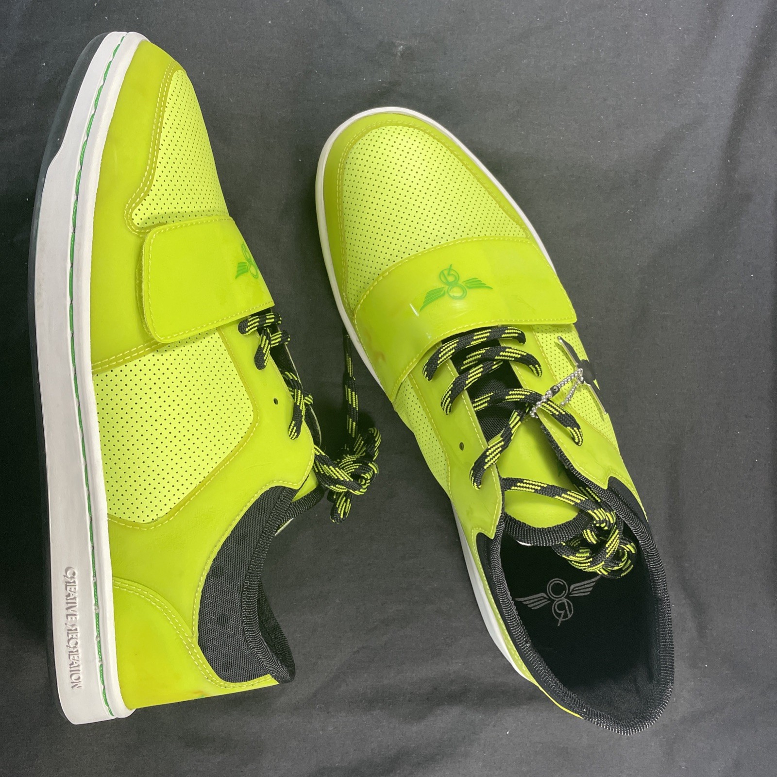 Creative Recreation Cesario Lo Men’s Size 9.5 Neon Green Yellow Shoe Black Kush!