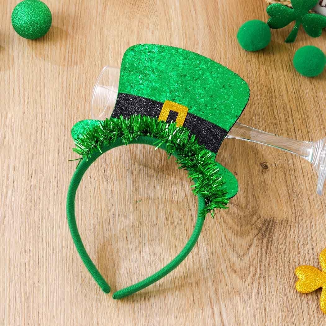 Uranian St. Patrick’s Day Headbands Green Hat 4.3*5.1 IN/11*13 cm,