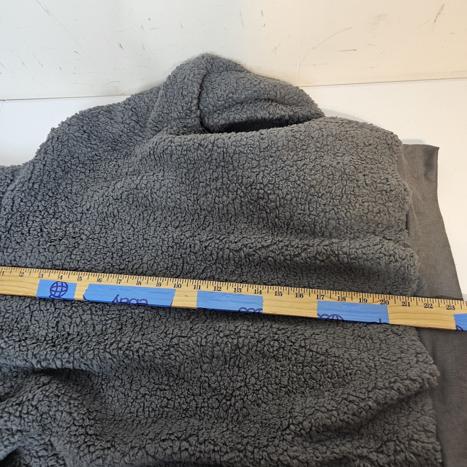 Kirundo Women’s Gray 1/4 Zip Cozy Sharpa Jacket With Front Pockets Size M NWT