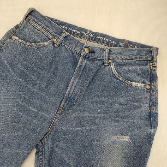 45R/45rpm Chibi R Cut-off Size 34 Denim pants Light blue 6-0726G∞