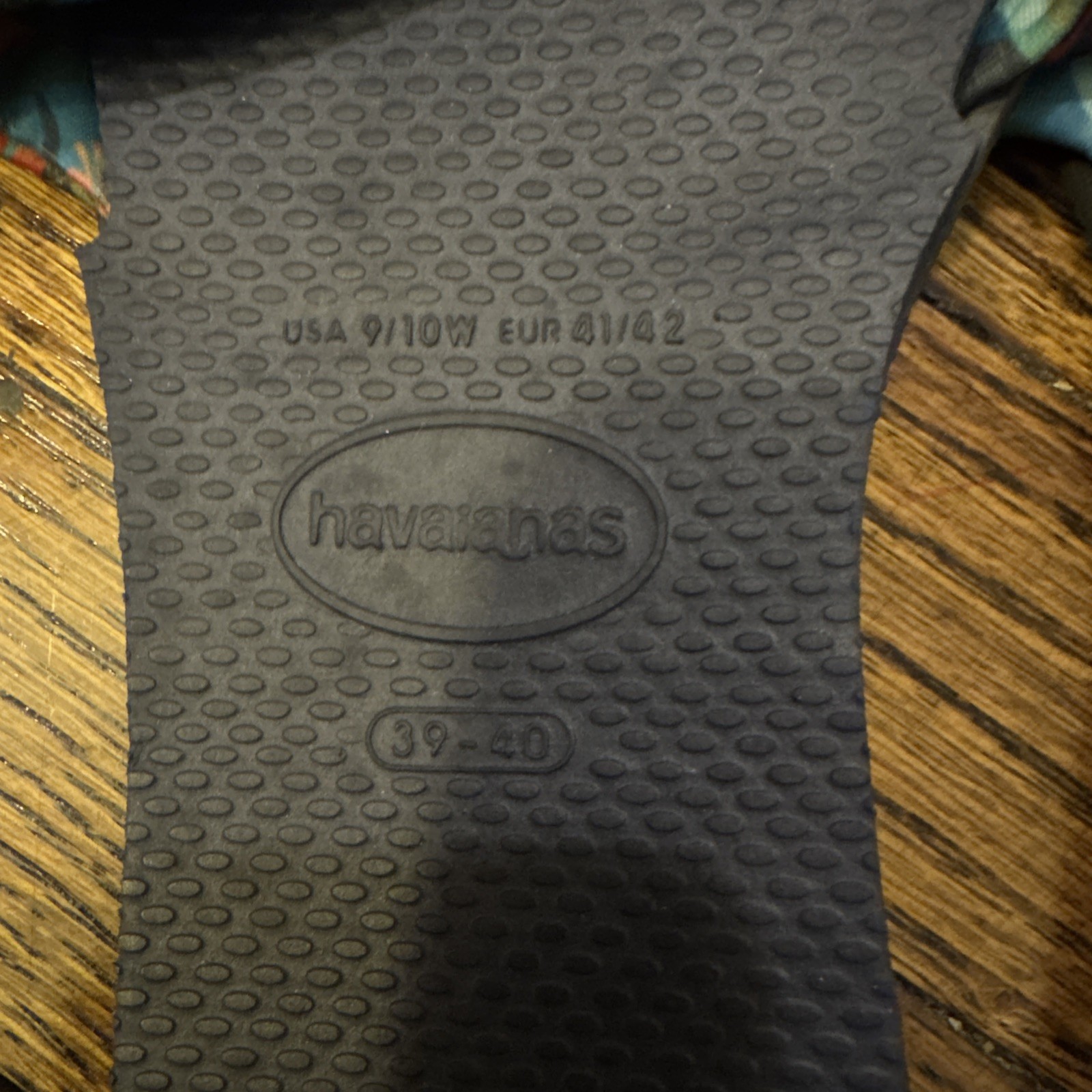 Havaianas You St Tropez Blue Steel Floral Tropical Sandals US 9/10