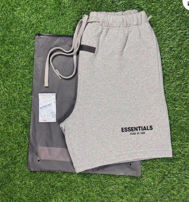 Fear of God Essentials Shorts SS22 Dark Oatmeal Gray | fast shipping