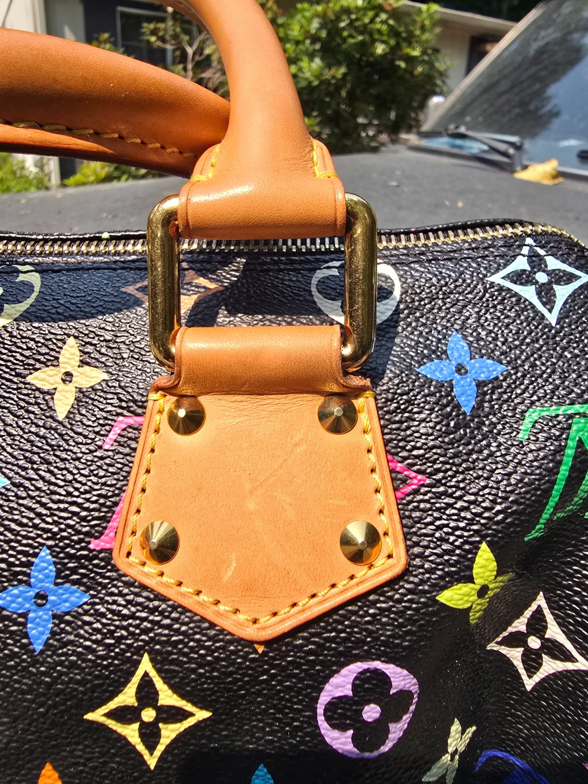 Louis Vuitton Takashi Murakami Speedy 30 Noir Bag Multicolor Black Monogram