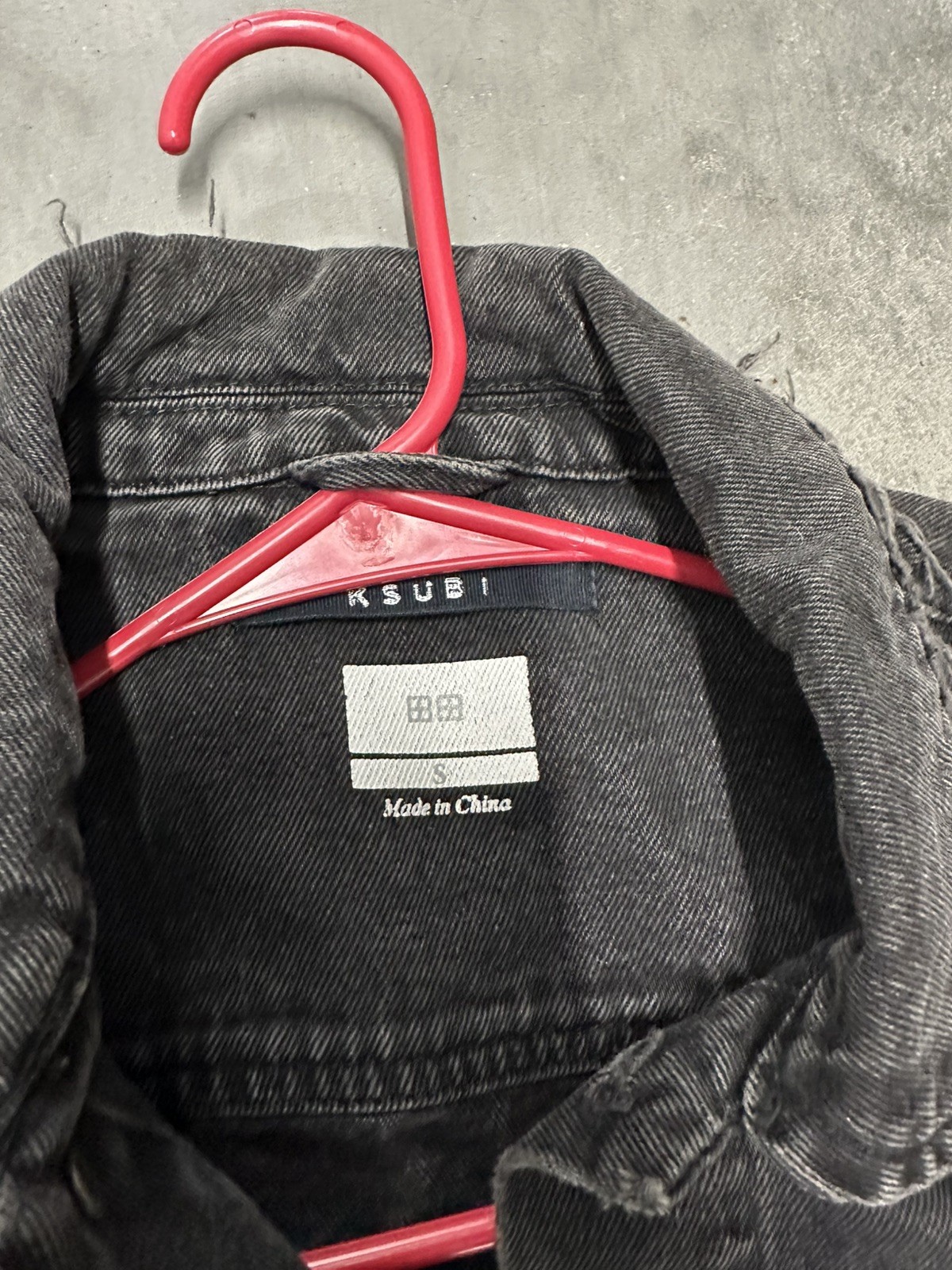 Ksubi Denim Trucker Jacket Black Fade Wash size XS runs big vintage