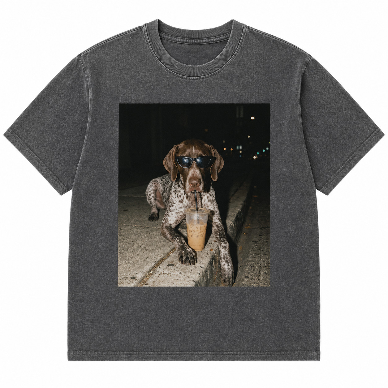 German Shorthaired Pointer Coffee Shirt Funny GSP Dog Graphic Tee