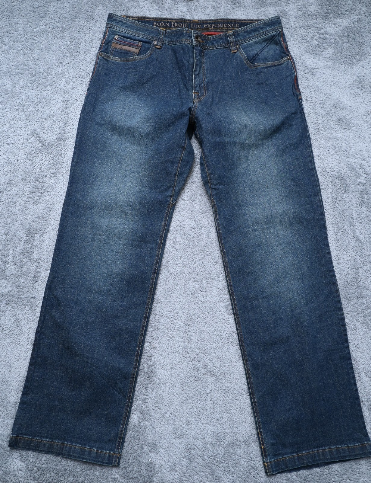 Prana Breathe 38WX34L Straight Denim Jeans 98% Cotton 2% Elastane Wash w/ Colors