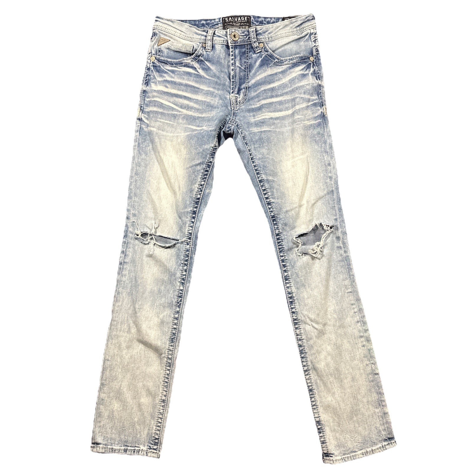 Salvage BKE Jeans Mens 31×32 Havoc Straight Slim Fit Stretch Denim Distressed