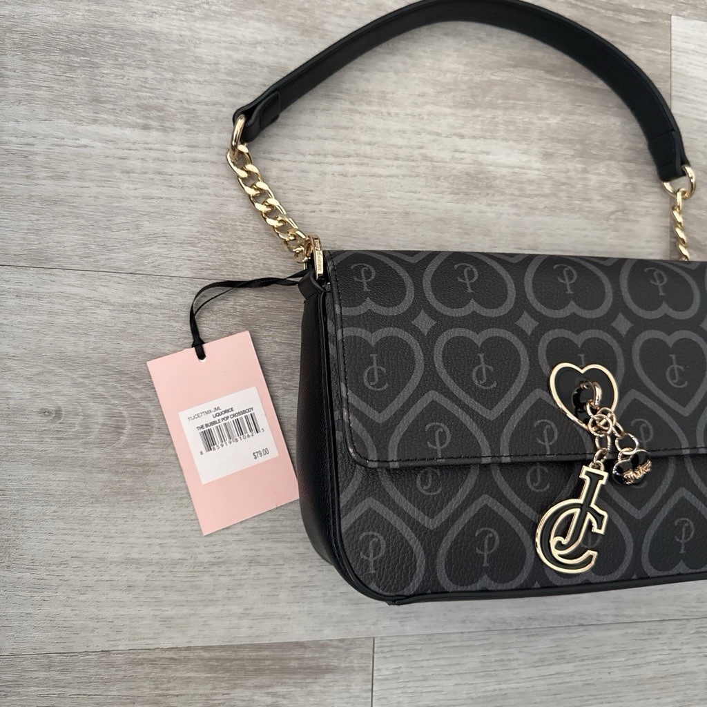 Juicy Couture The ‘Bubble Pop’ Black Liquorice Crossbody Bag NWT