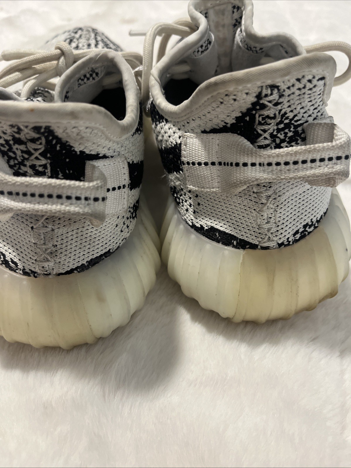 Adidas Yeezy Boost 350 V2 Low Zebra Print Shoes Size 6.5