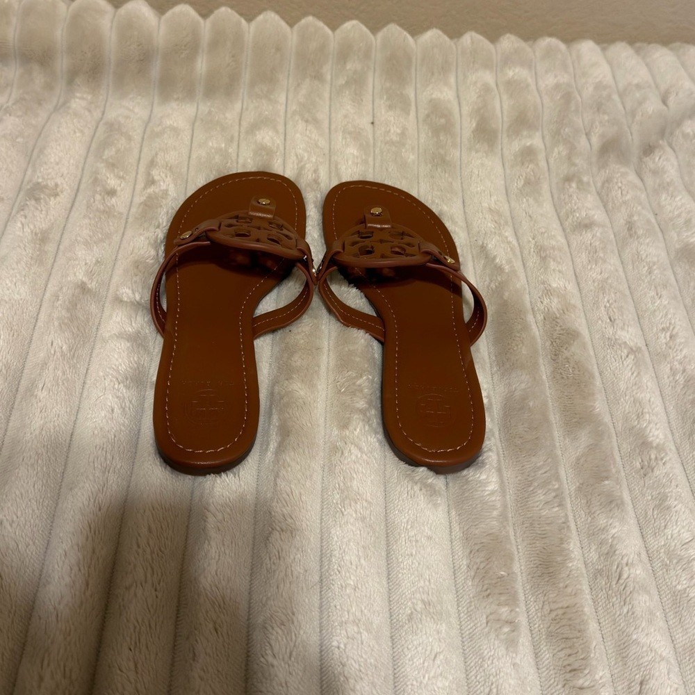 Tory Burch Miller Sandal Brown / Gold Women’s Size 7