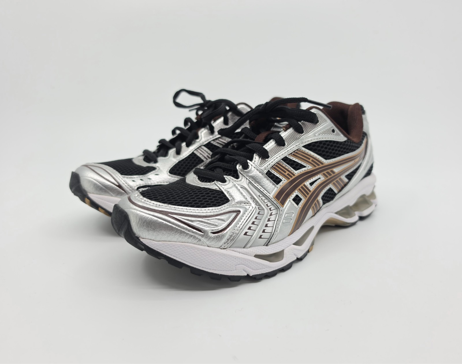 ASICS GEL-Kayano 14 Black Coffee Silver 1201A019 Mens 8.5 Womens 10