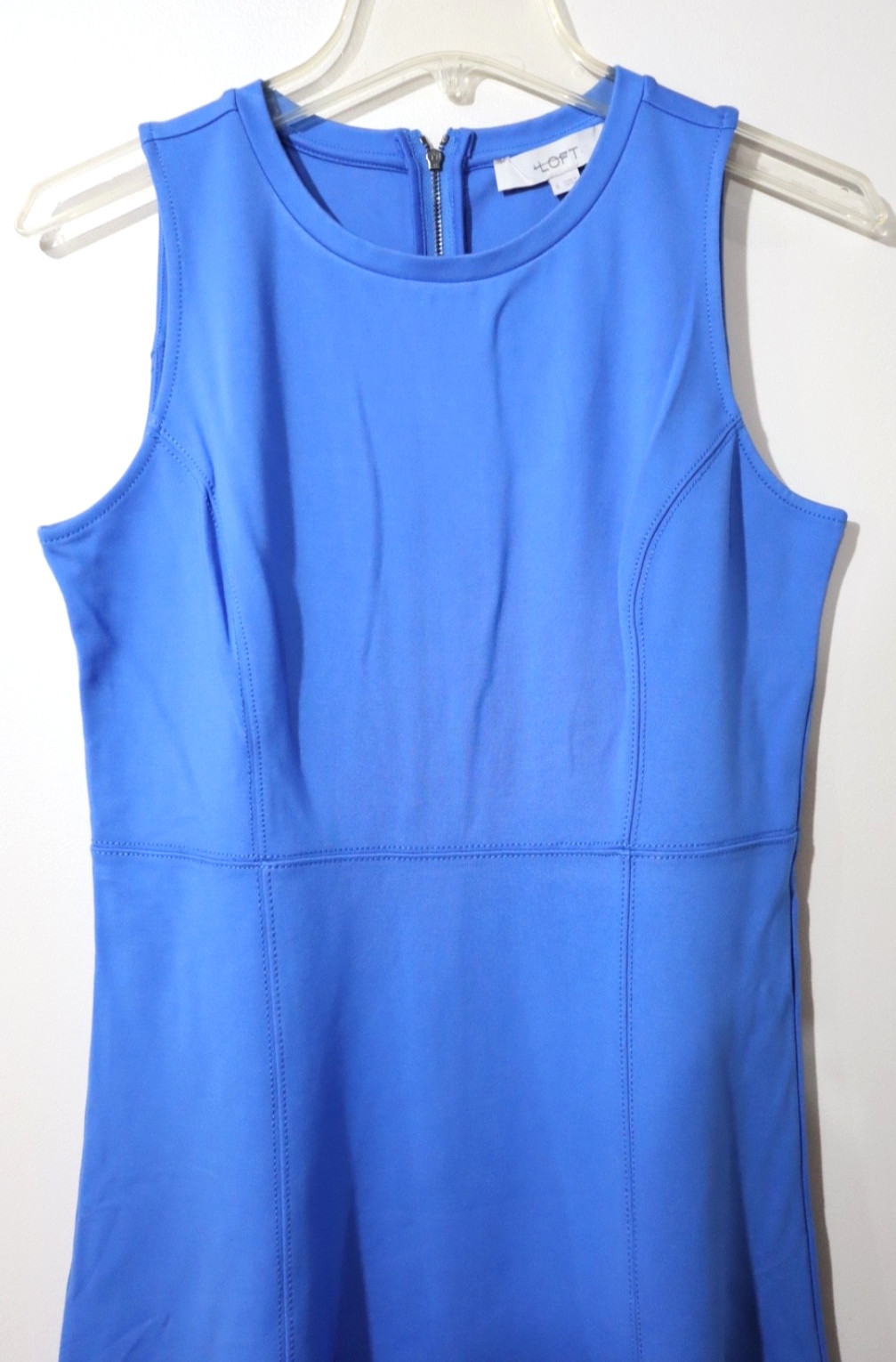 LOFT Ann Taylor Women`s Ponte Seamed Midi Tank Dress in Cobalt Blue size 14