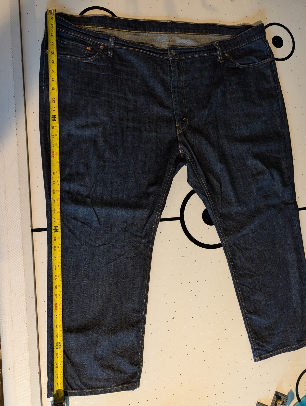 Levis 541 Athletic Taper Mens Jeans 52×29 Dark Wash Blue Stretch 18757-0081
