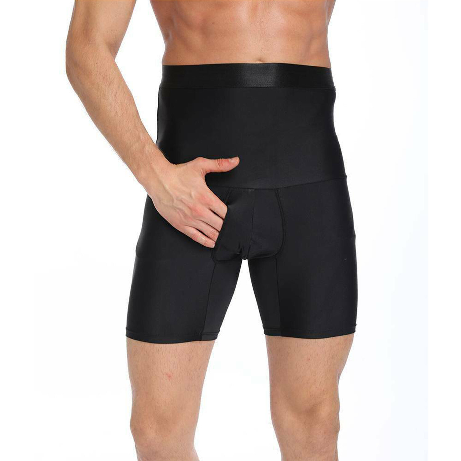 Men’s Compression Shaper High Waist Boxer Shorts Tummy Control Pants Shapewear
