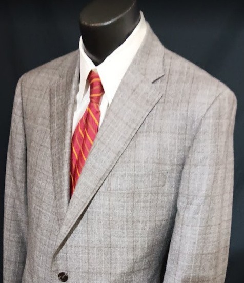 Samuelsohn Suit 44R Current Gray Plaid NWT Dual Vents