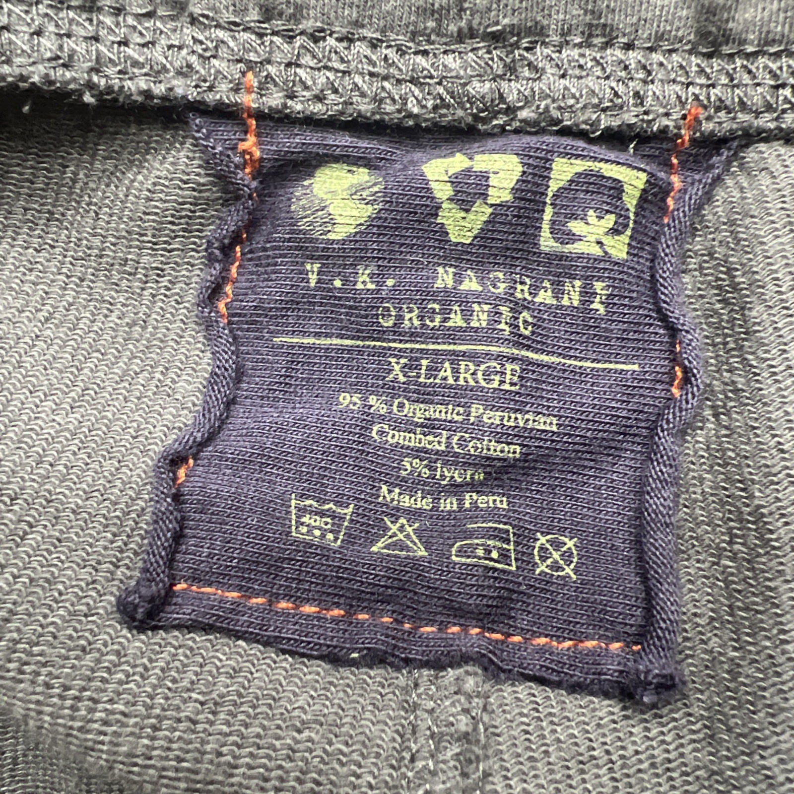 VK Nagrani XL Organic Peruvian Combed Cotton Sweatpants Lounge Pants Gray