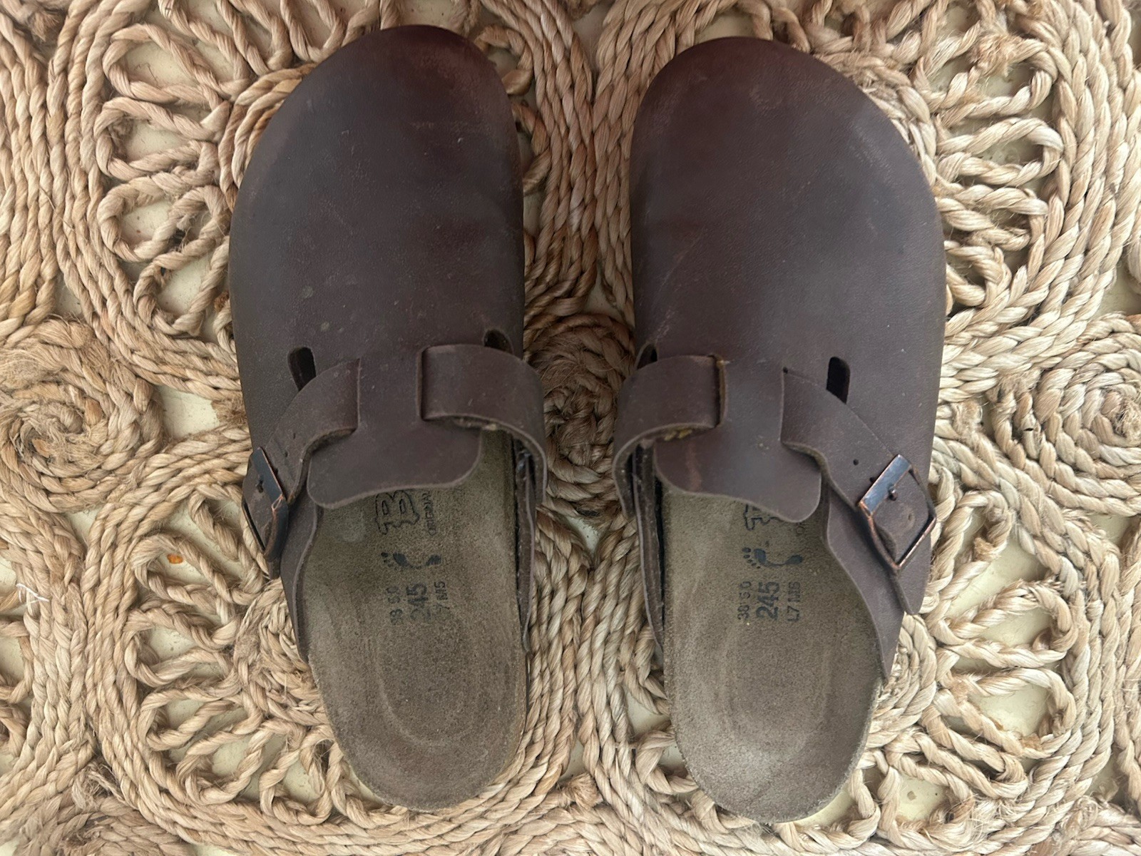 Birkenstock Birkis Boston Style Brown Slip On Clogs Size EU 38 US 7.5