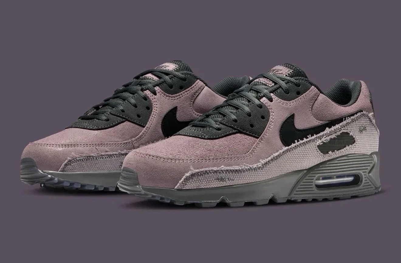 Nike Air Max 90 PRM Light Violet Ore Iron Grey Black IQ0612-226 size 12.5
