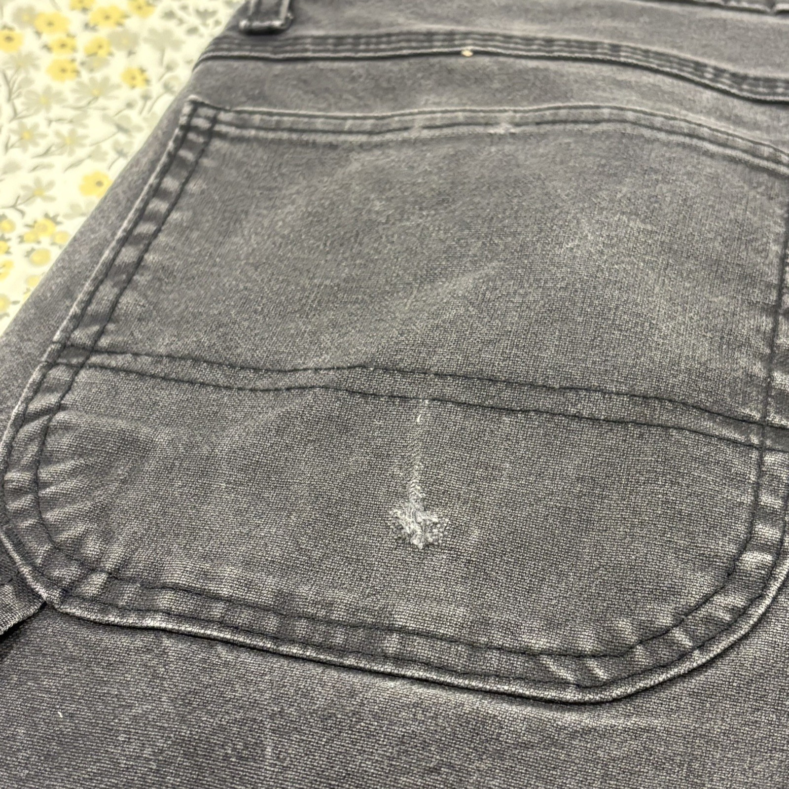 Dickies Men’s 42 Carpenter Dark Grey Straight Leg Jeans Casual Workwear 42×30
