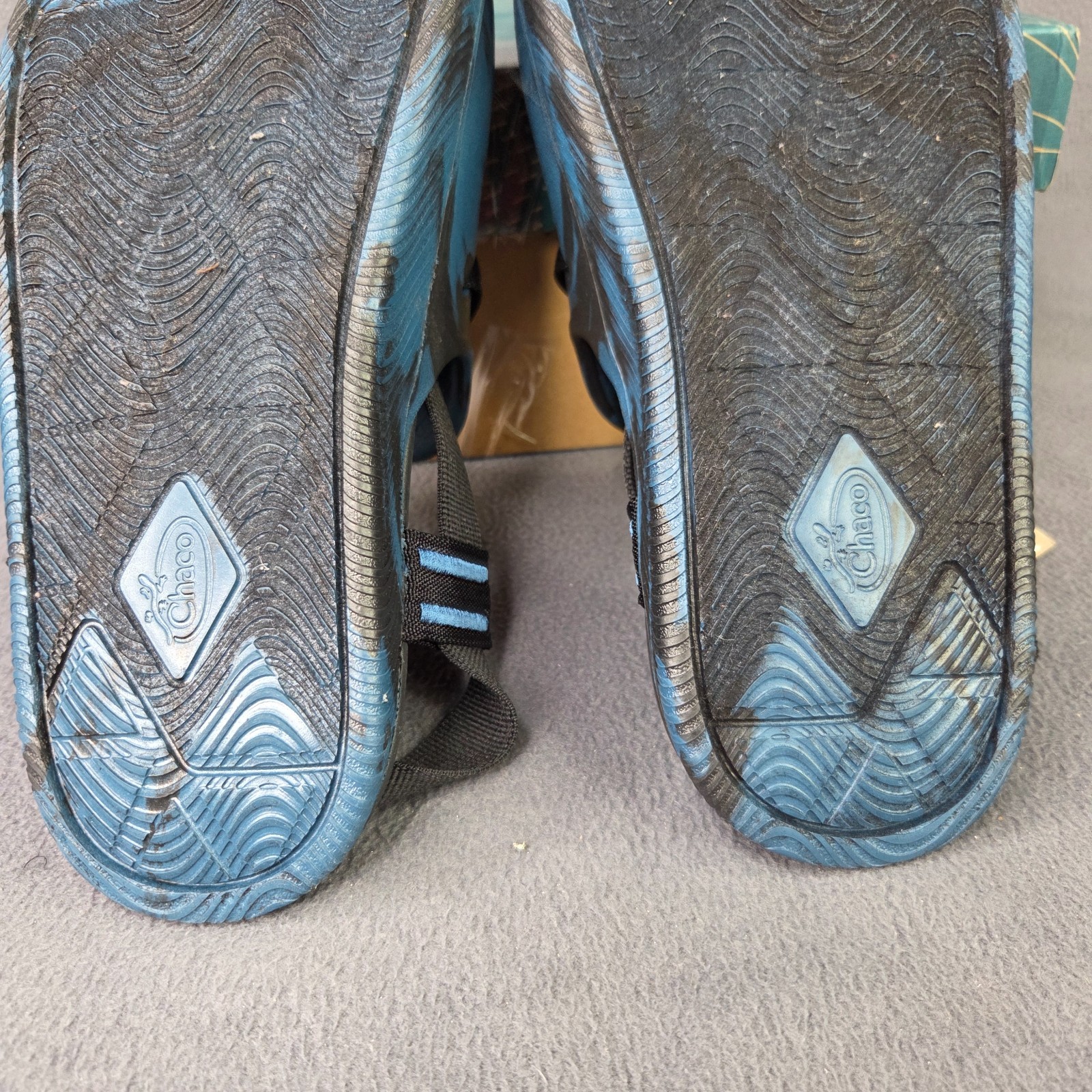 Chaco Shoes Mens Size 7 Blue Black Camo Sandals Performance Water Hiking Outdoor