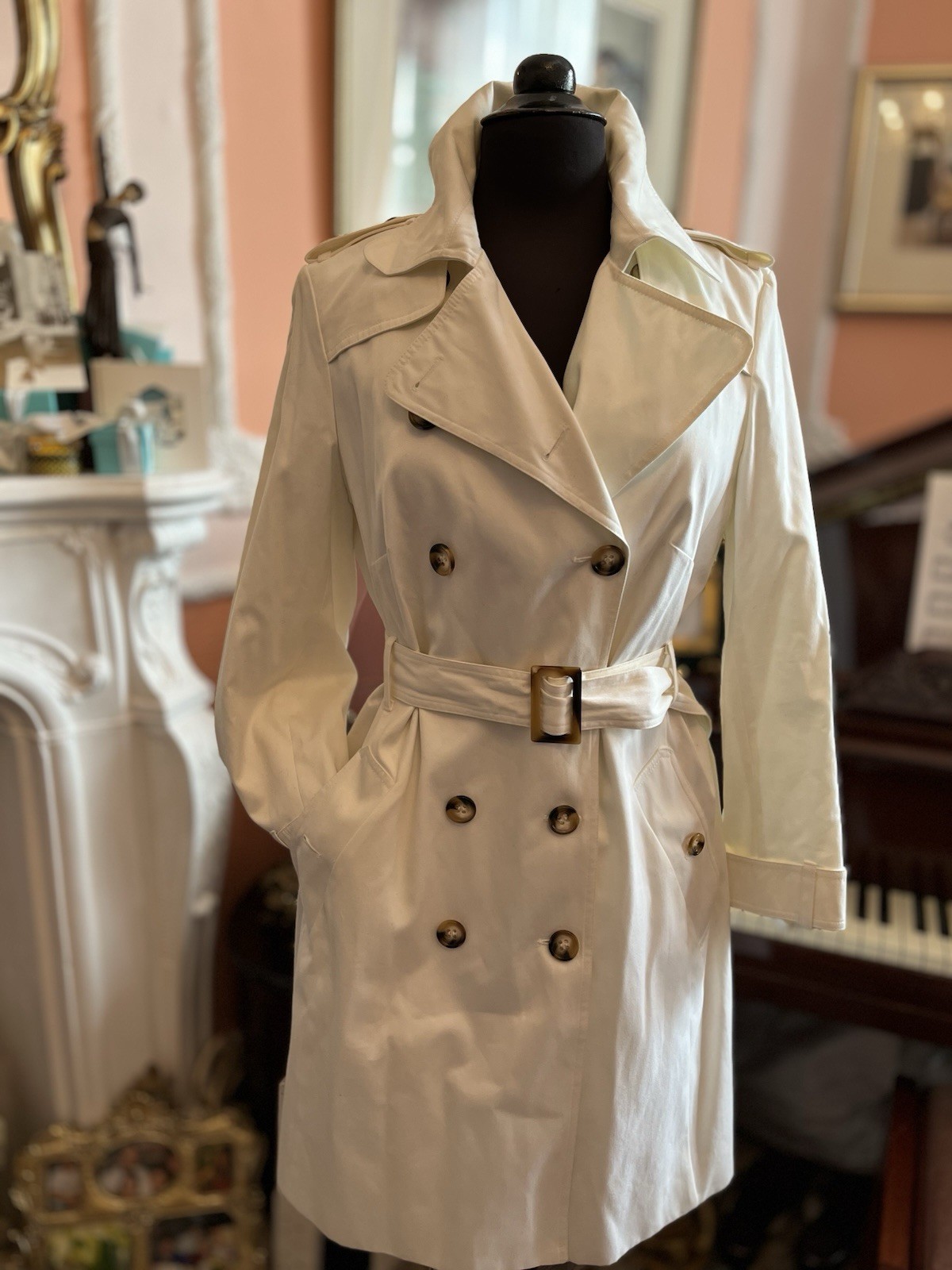 Marks & Spencer Fabulous Trench Coat in Warm White