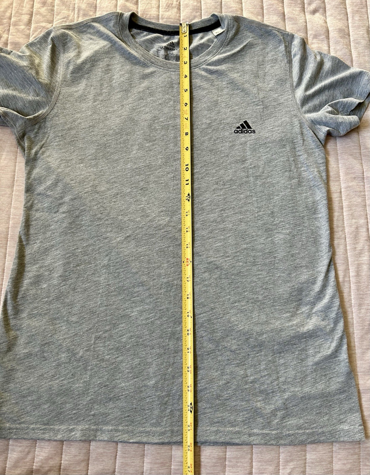 Women’s adidas Ultimate 2.0 Short Sleeve T-Shirt Heather Gray Size Large