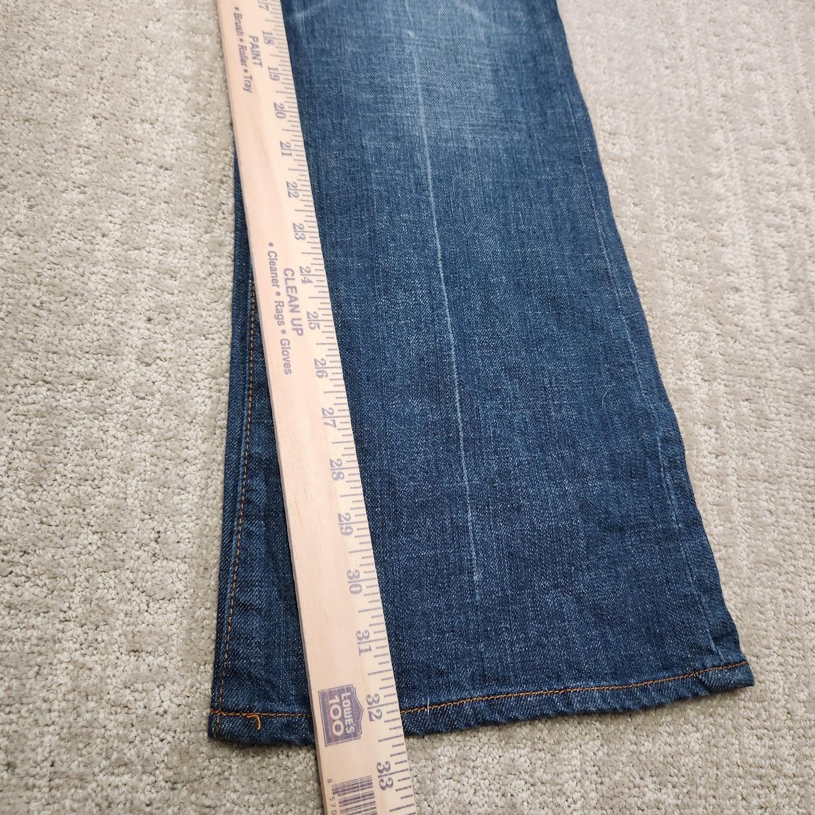 Vintage 7 For All Mankind Jeans Women 28 Flare Low Rise Embellished USA Made