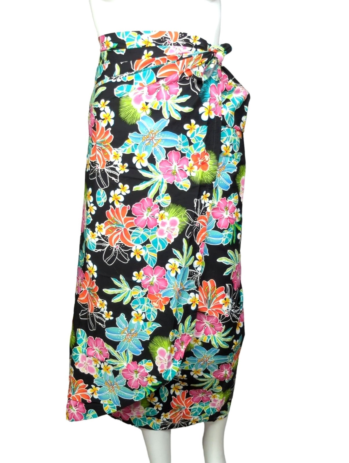Hawaiian Sarong Beach Cover Up Tropical Hibiscus Flowers 68×42 Wrap Scarf