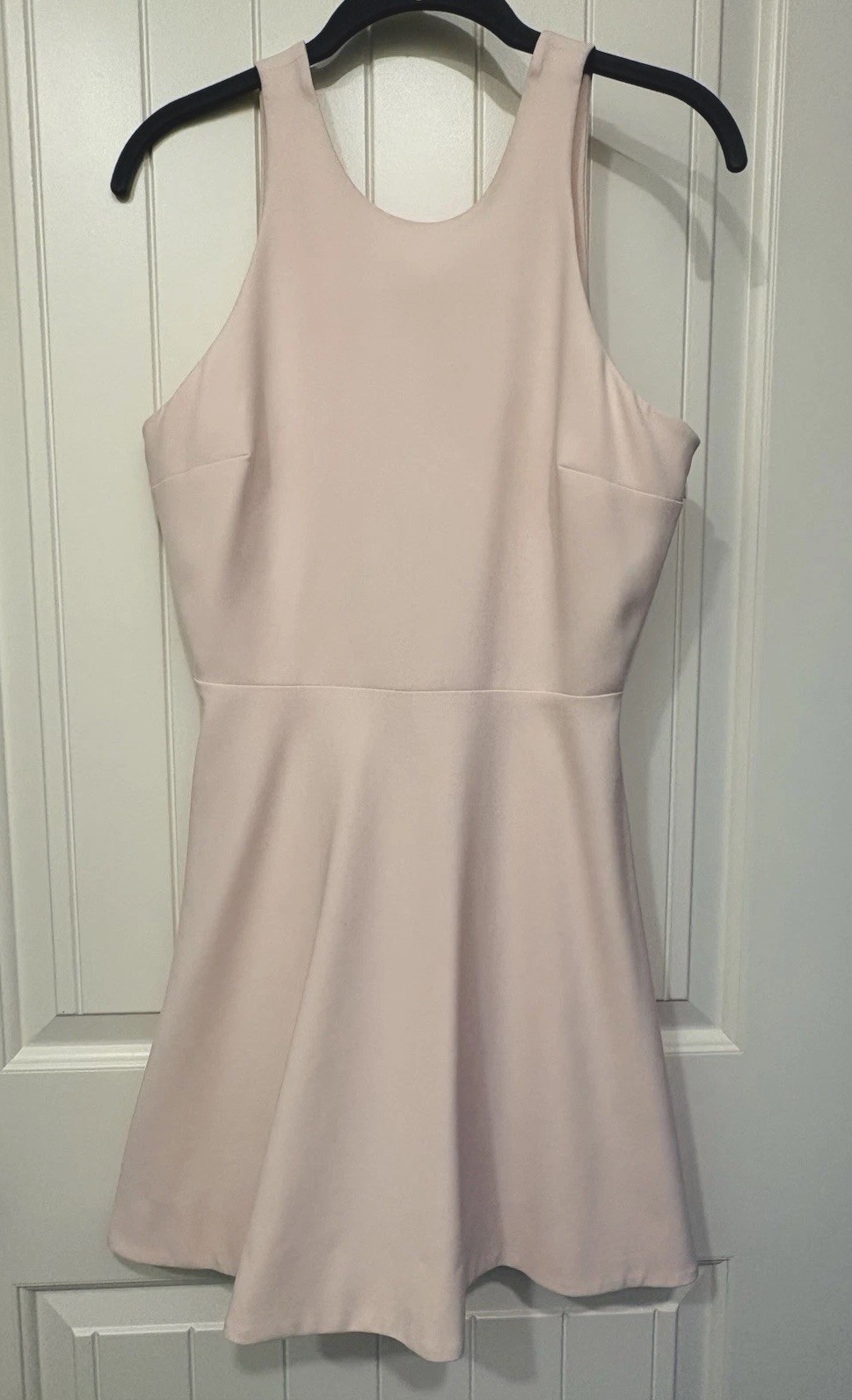 Elizabeth and James Britt Dress Size 8 Blush Pink Open Back Bow Fit Flare