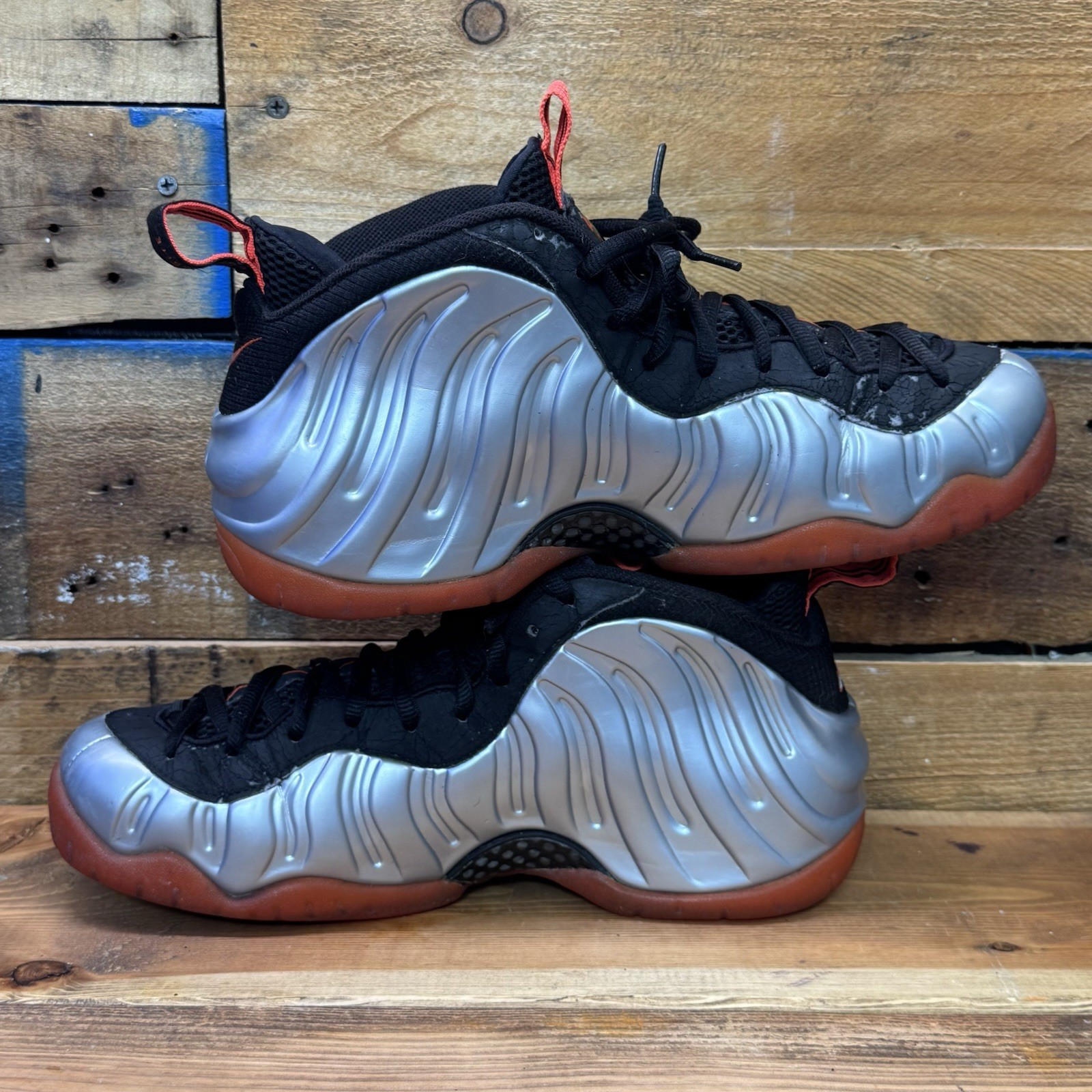 Size 11 – Nike Air Foamposite Pro Crimson Silver Red Black See Pictures