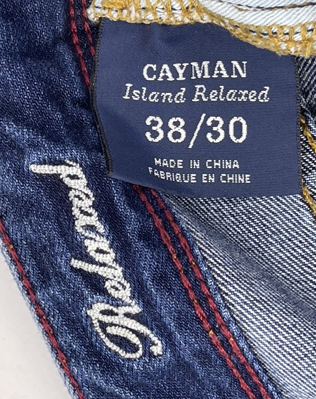Tommy Bahama Cayman Jeans Men’s 38×30 (Act 38x 29.75) Relaxed Fit Blue Denim
