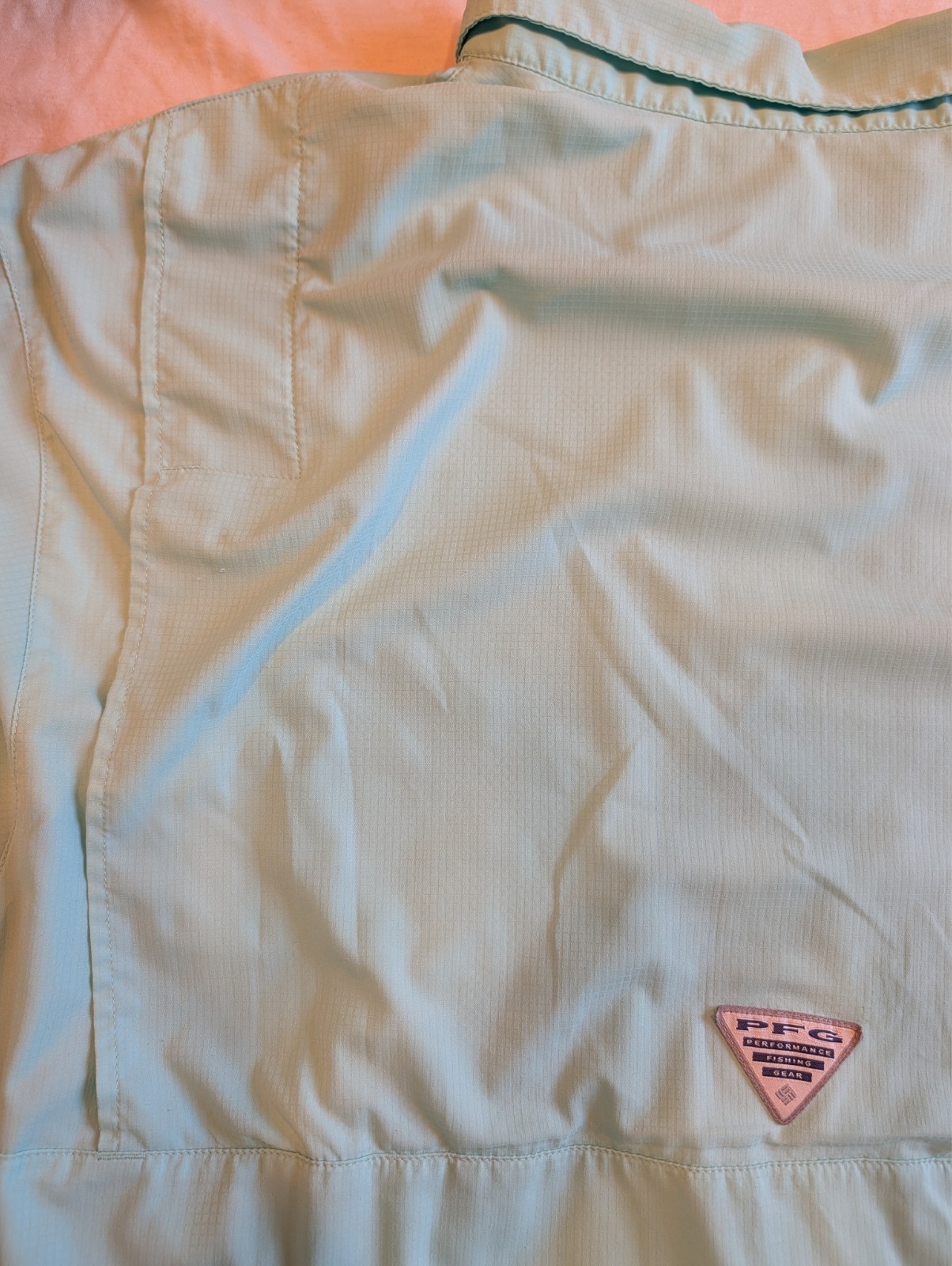Columbia Tamiami Fishing Shirt Mens 2XL Tall XXL Light Blue PFG Omni Shade