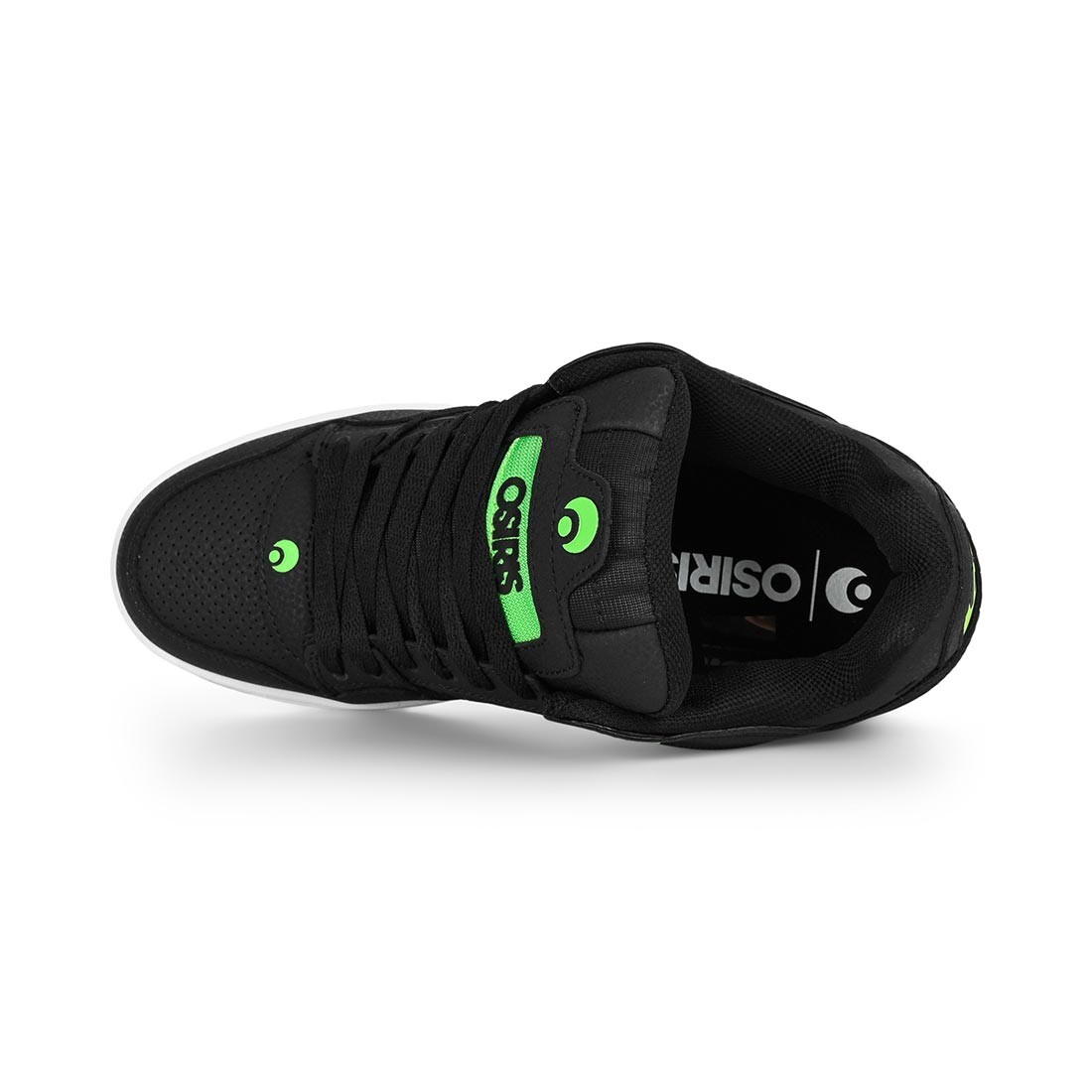 Osiris Peril Skate Shoes – Black/Black/Green
