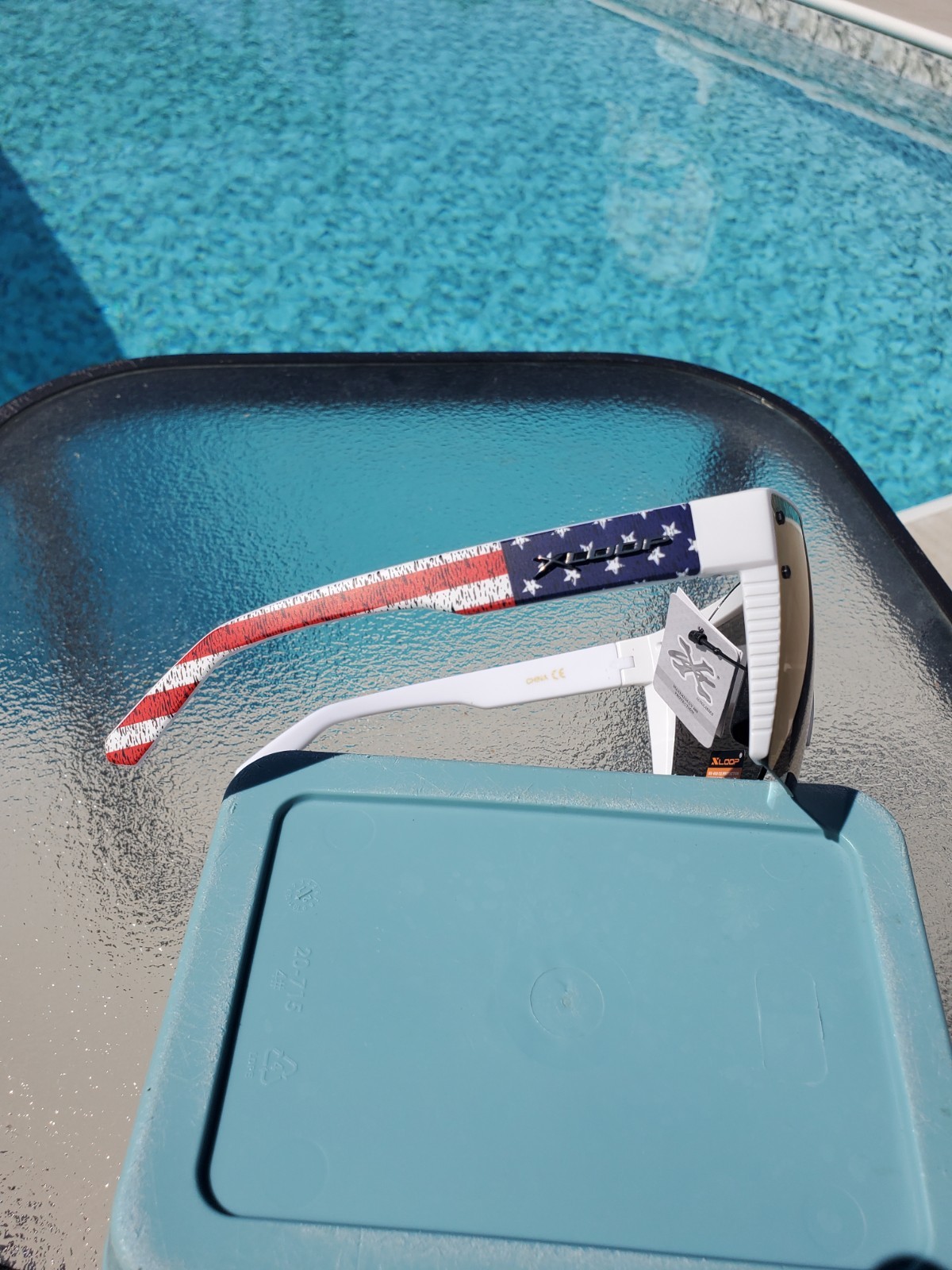 Super awesome patriotic red white and blue sunglasses
