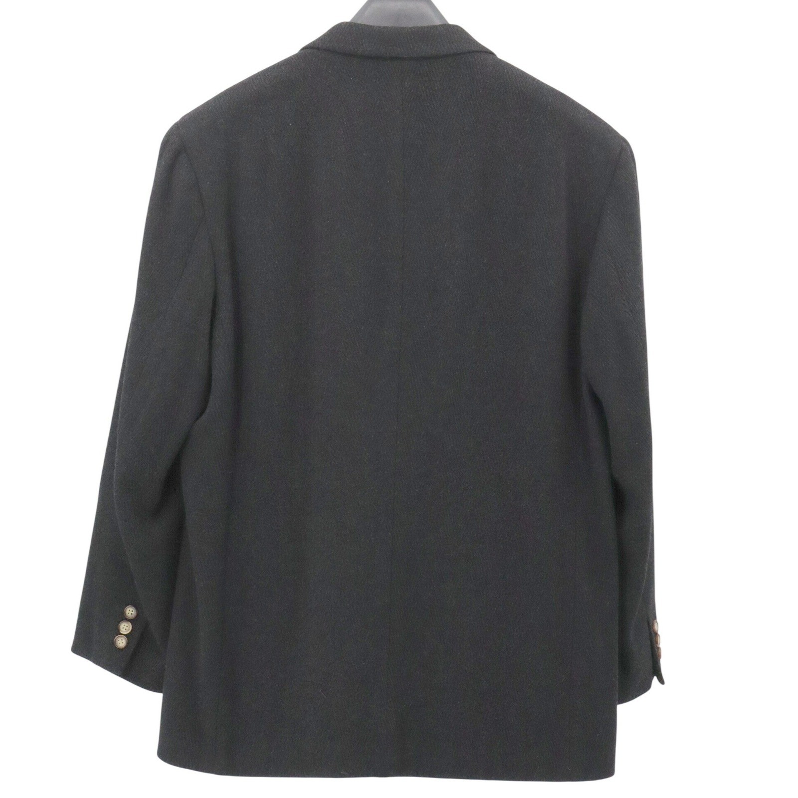 STRUCTURE Le Collezioni Mens Black Wool Blend Blazer Jacket Size Large Italian