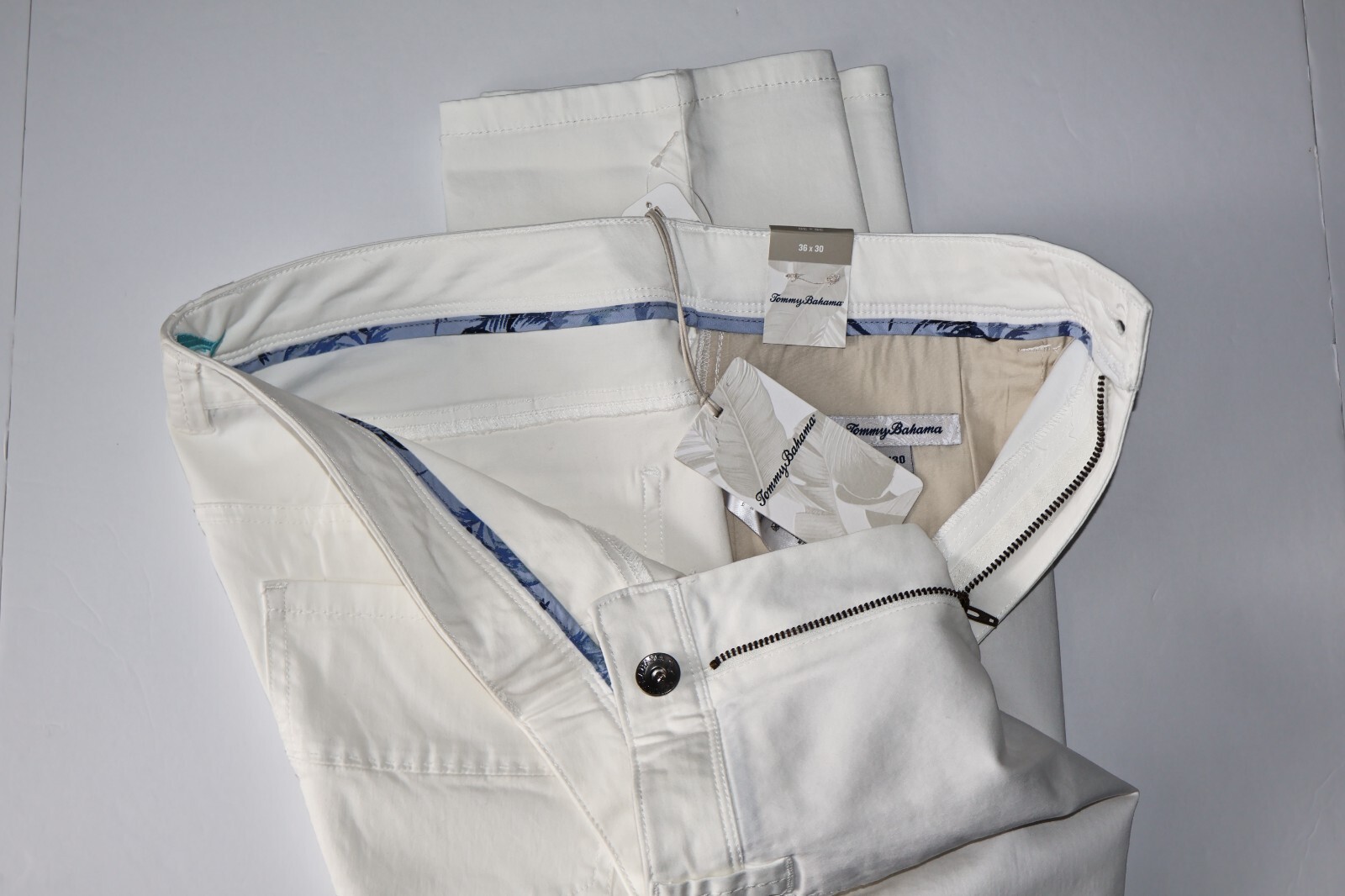 Tommy Bahama Pants Boracay Five Pocket Flat White T115497 New 40×30 40 Waist