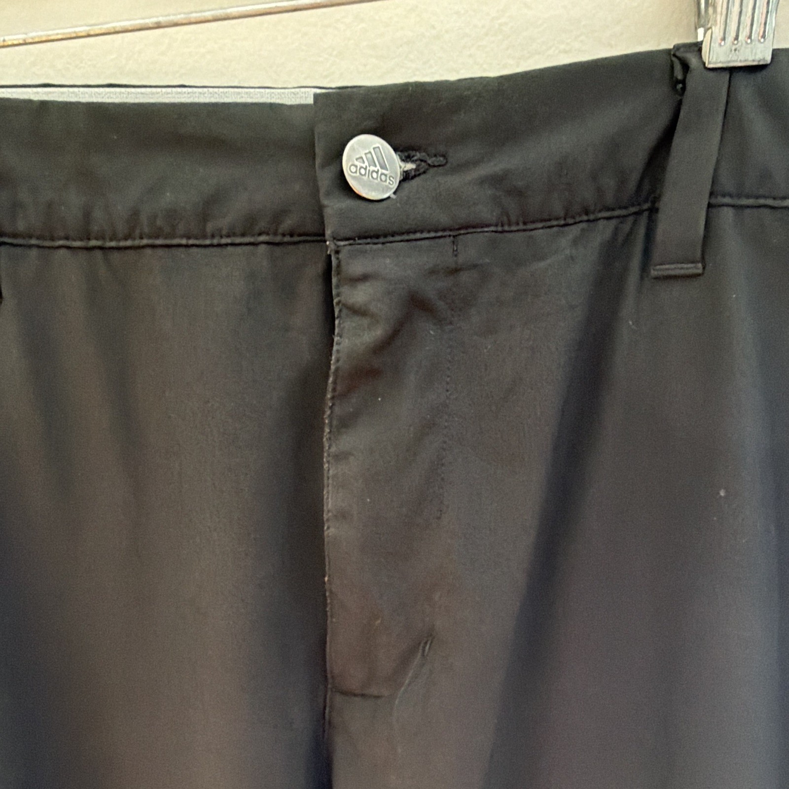 adidas Ultimate365 Men’s Black Pants Size 36 Straight Leg Flat Front Pockets
