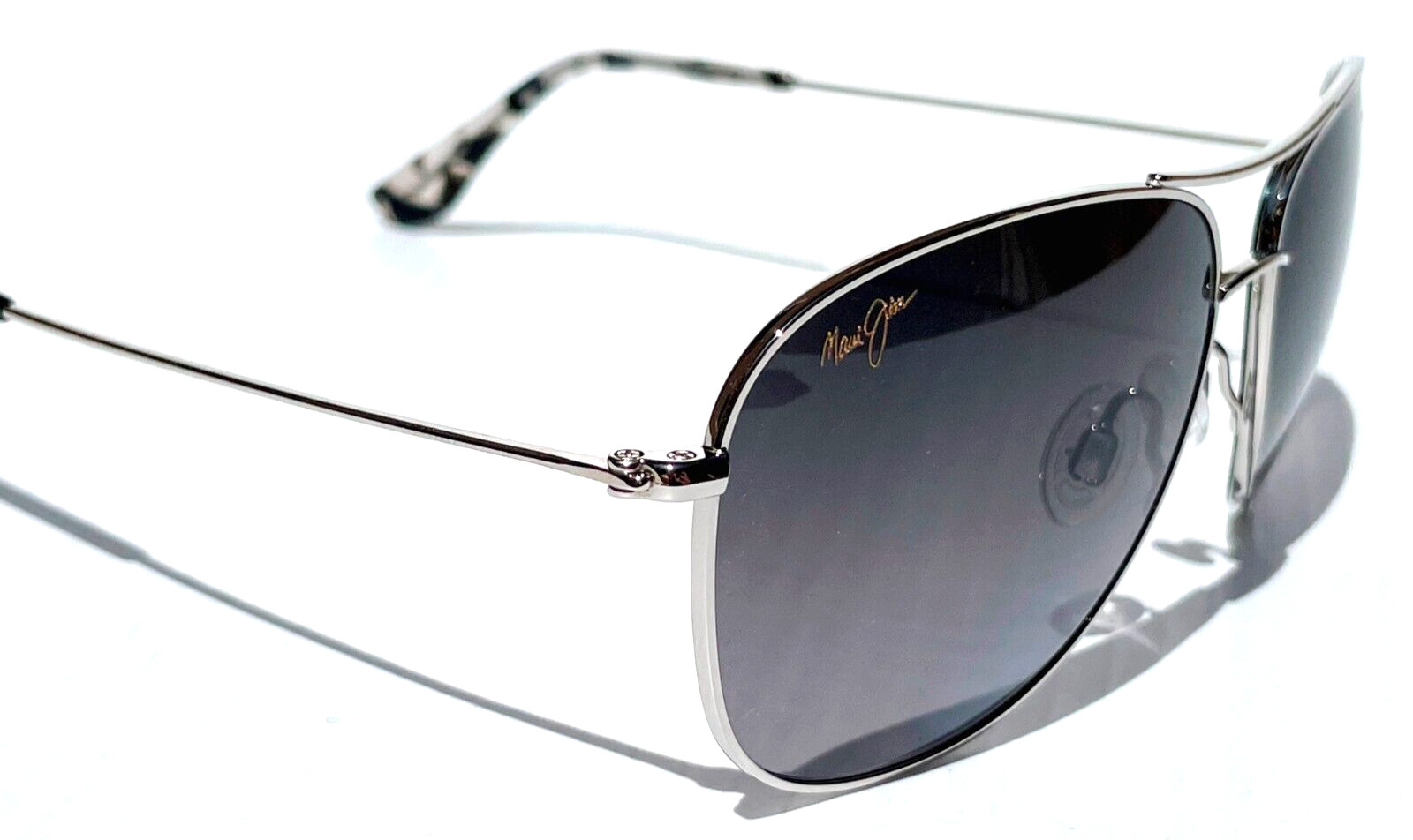 NEW Maui Jim CLIFF HOUSE Silver POLARIZED Grey Lens Sunglass GS247-17