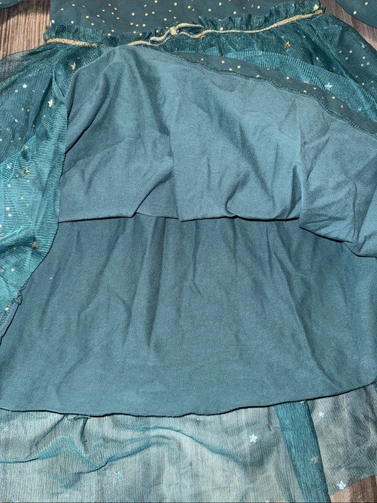 Hanna Andersson Shimmer Star Dress Juniper green tulle 110 5 girls holiday
