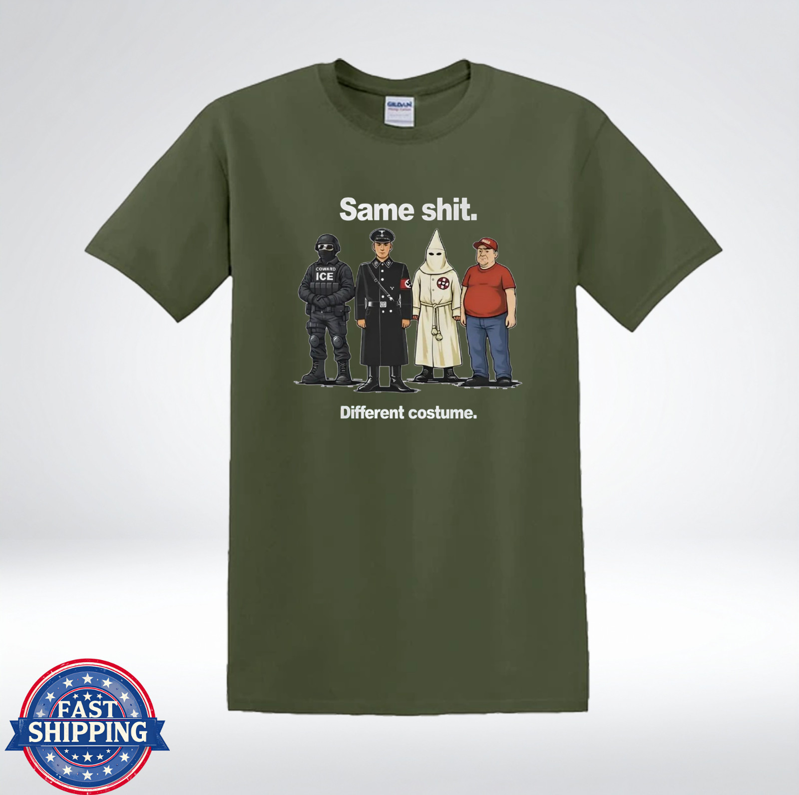 Same Sh*t Different Costume Political Satire Graphic T-Shirt