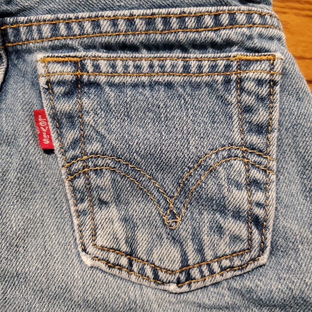 Vintage Levi’s 550 Blue Denim Jean Shorts 7X Reg Kids Red Tab Vintage