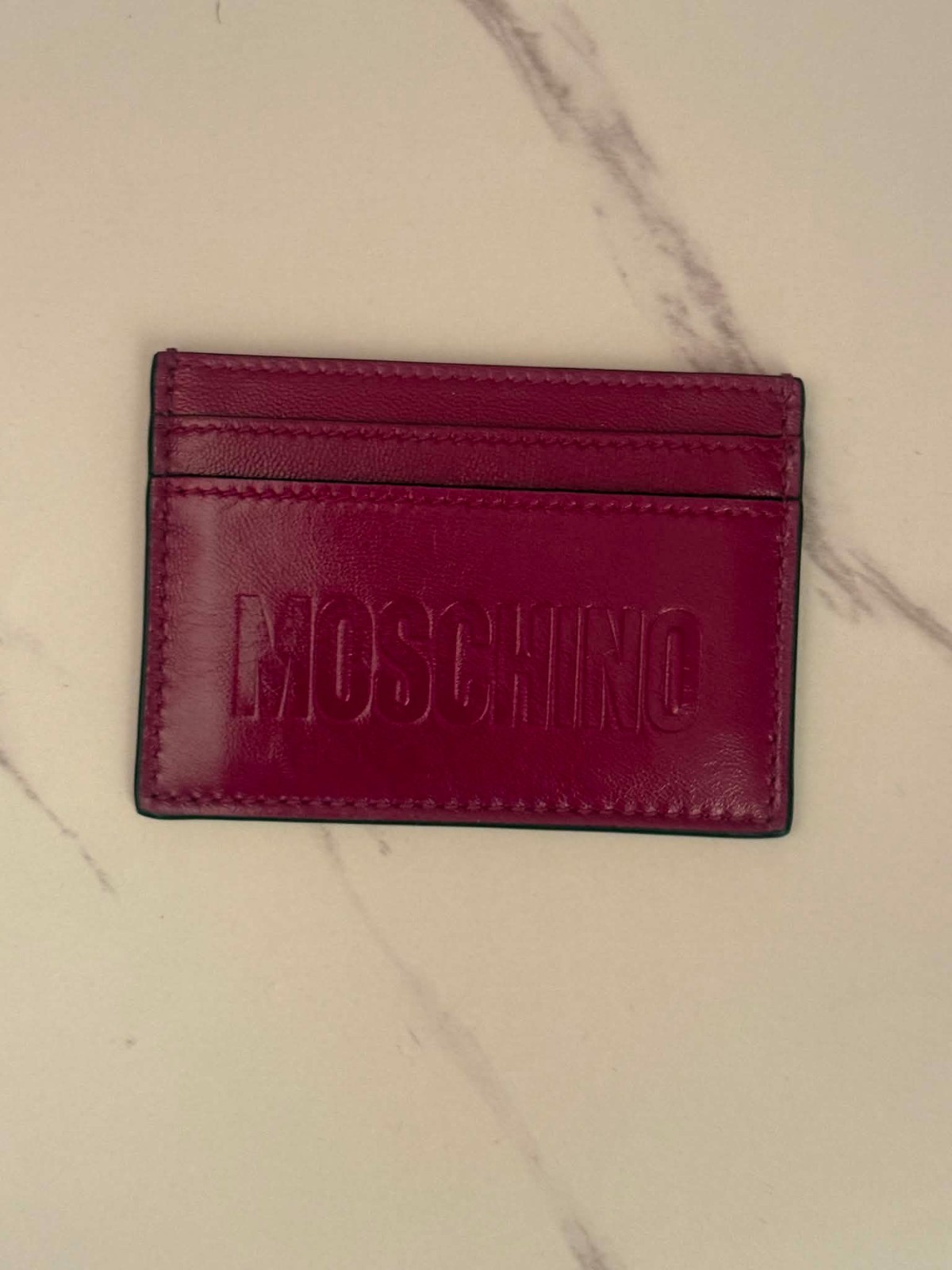 Moschino Card Case Magenta