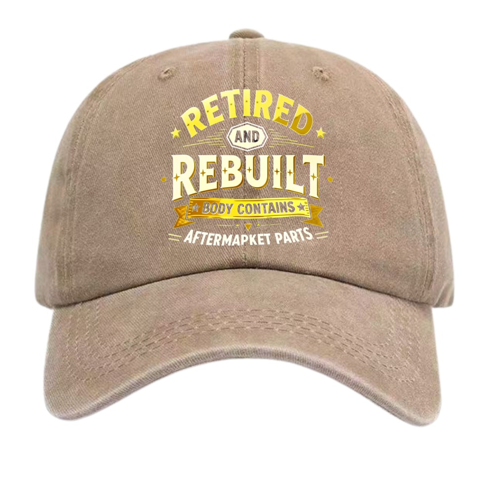 Vintage Retired Rebuilt Surgery Recovery Outdoor Leisure Unisex Dad Hat