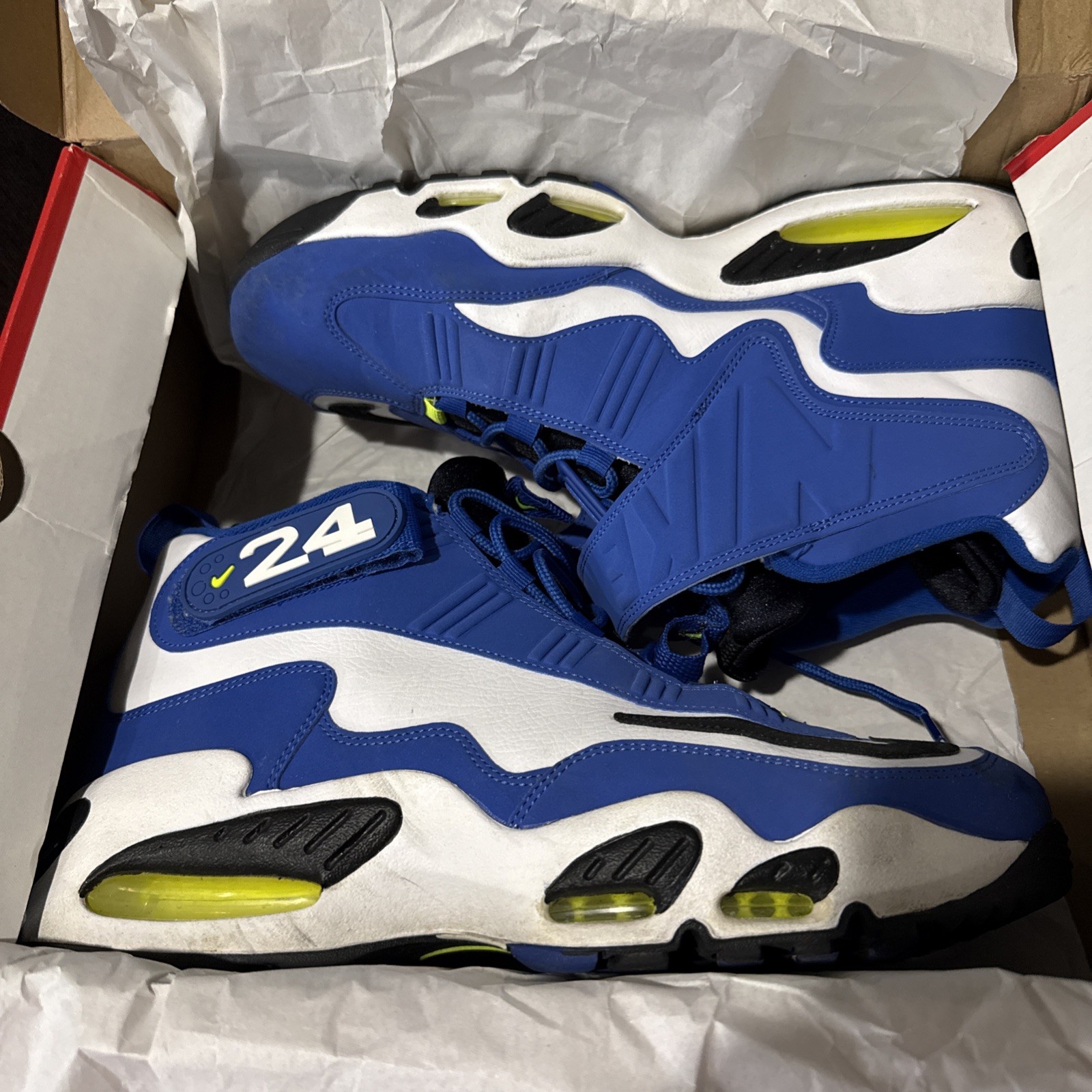 NIKE AIR GRIFFEY MAX 1 USED SIZE 13 VARSITY ROYAL BLACK VOLT DJ5161 400