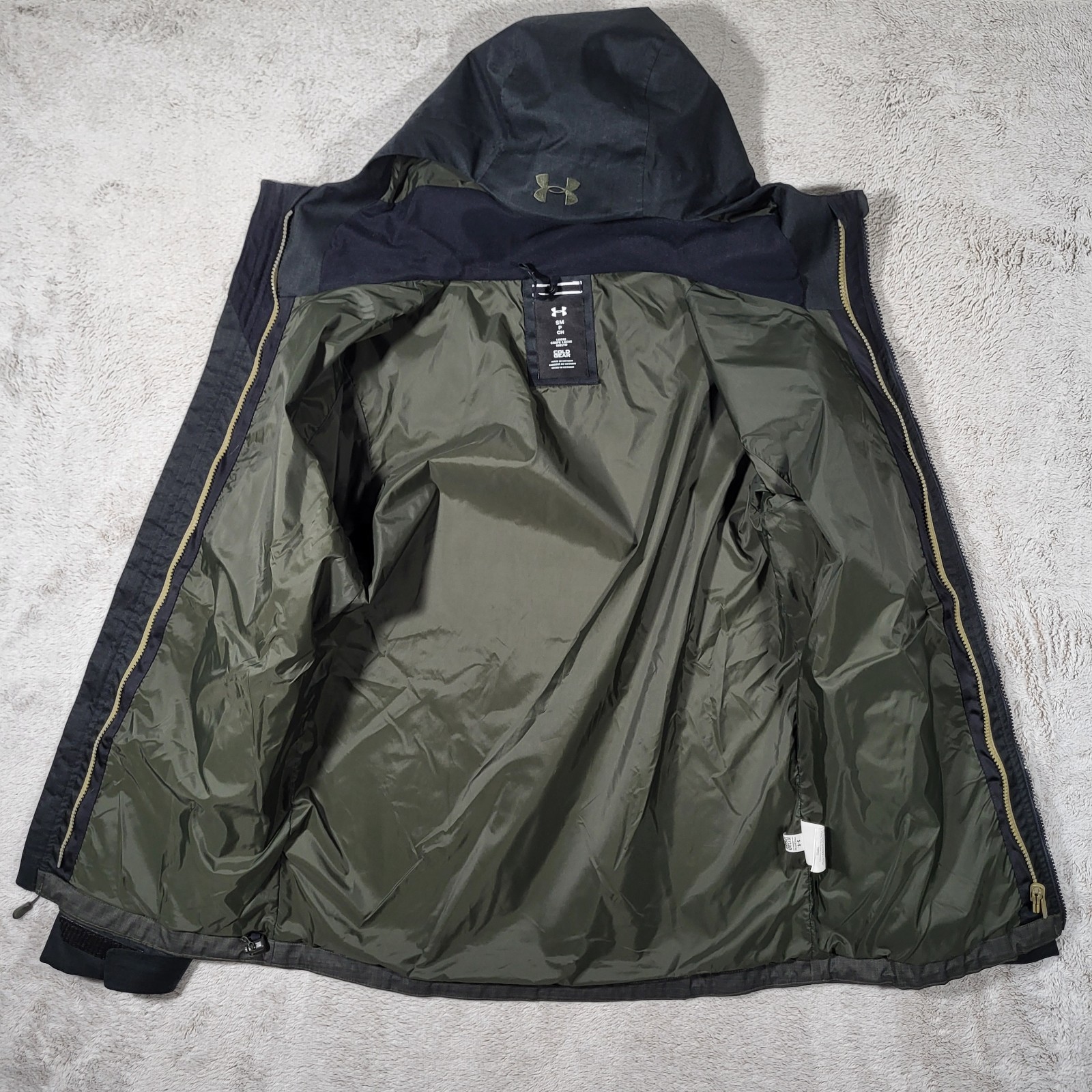 Under Armour Porter 3-in-1 Jacket Mens S Green Outdoor Fleece Lined Soft Shell