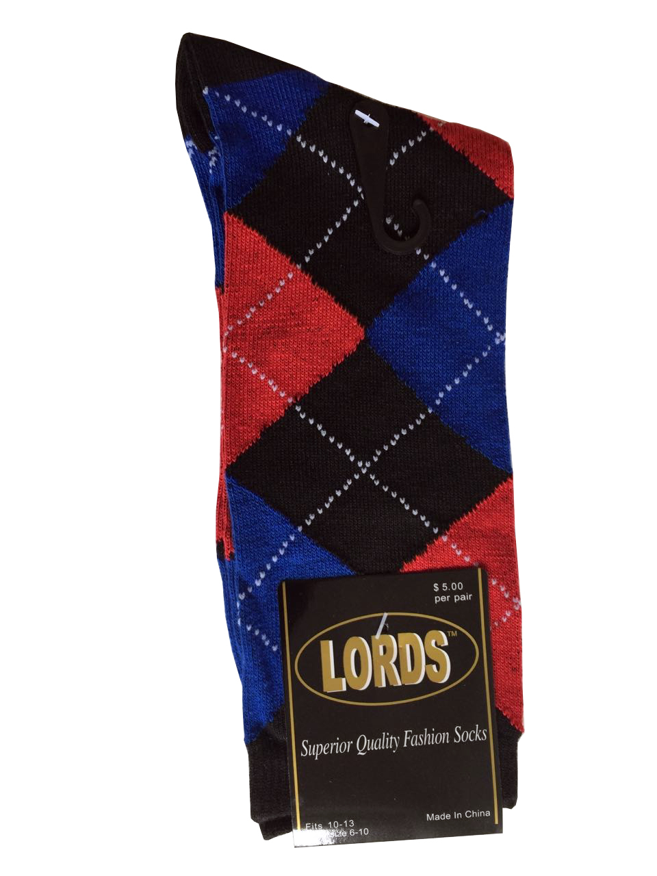 12 Pairs New Cotton Men’s Lords Argyle Style Dress Socks Size 10-13 Multi-color